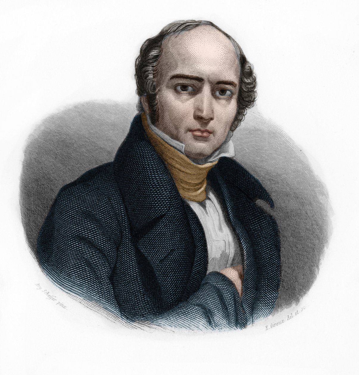 Camille Hyacinthe Odilon Barrot (1791-1873) francia politikus portréja. Louis de Cormenin Timon „” LIBRE DES SPEAKERS” című részében. 1842. Magángyűjtemény. alkotó: French School