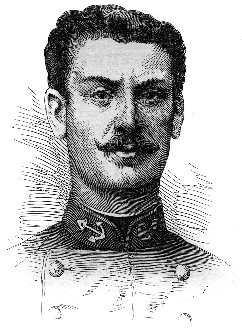 Joseph Gallieni százados (1849-1916), francia katona és felfedező portréja. Metszet a „” Le Monde Illustré”” 254. számban, 1881. április 9. alkotó: French School