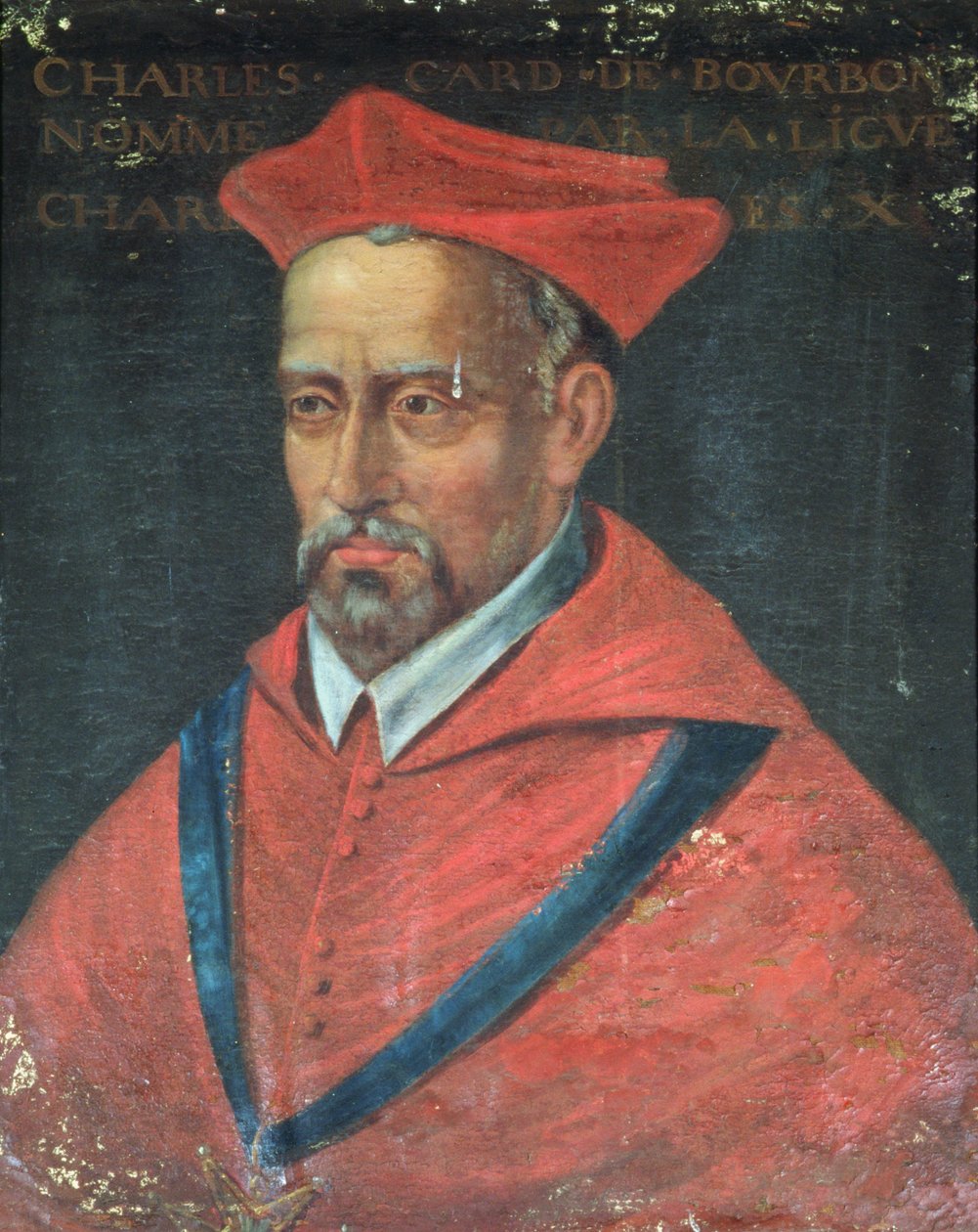 Charles de Bourbon bíboros (1523-90) portréja 1617-38 (olaj, vászon) alkotó: French School