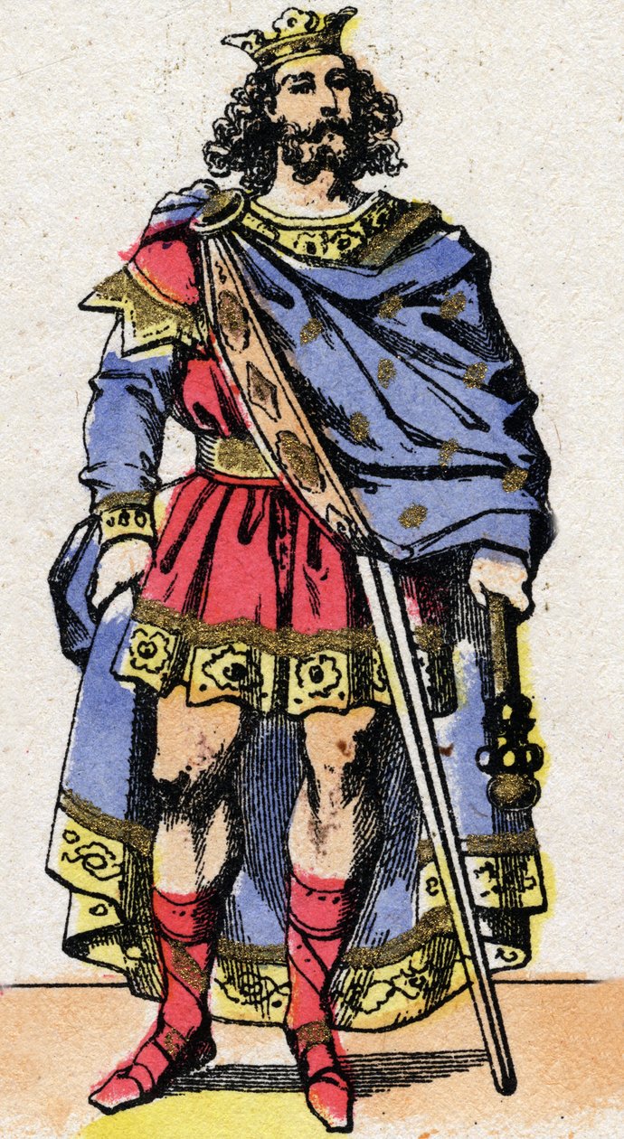 Caribert, a frankok királyának (561-567) portréja. alkotó: French School