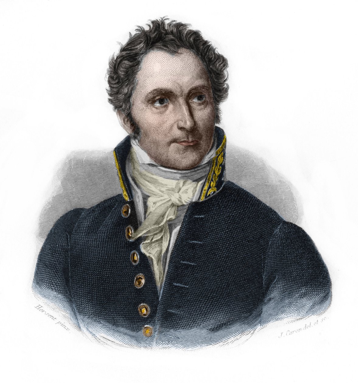 Perier Casimir (1777-1832) francia államférfi portréja. Louis de Cormenin Timon „” LIBRE DES PERÉNERS” című művében. 1842. Magángyűjtemény. alkotó: French School