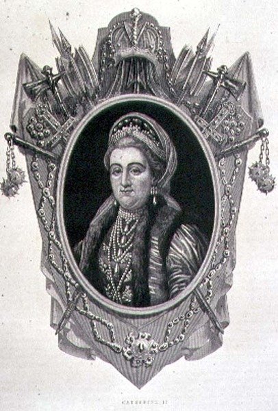 II. Nagy Katalin portréja (1729-96) (metszet) alkotó: French School