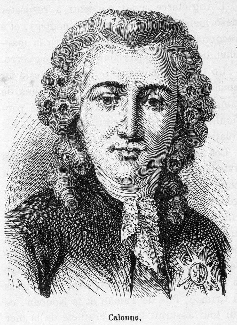 Charles Alexandre de Calonne (1734-1802) portréja - Henri Martin "Histoire de France" című művében. alkotó: French School