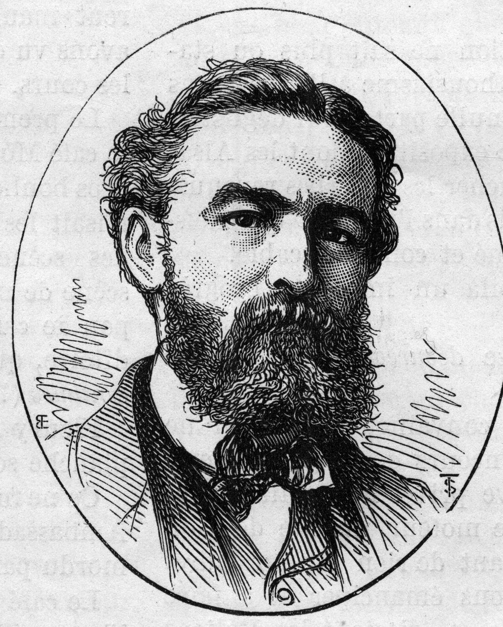 Charles Busson (1822-1908) francia festő portréja. Metszet a „” Le Monde Illustré”” 890. számában, 1874. május 2.. alkotó: French School