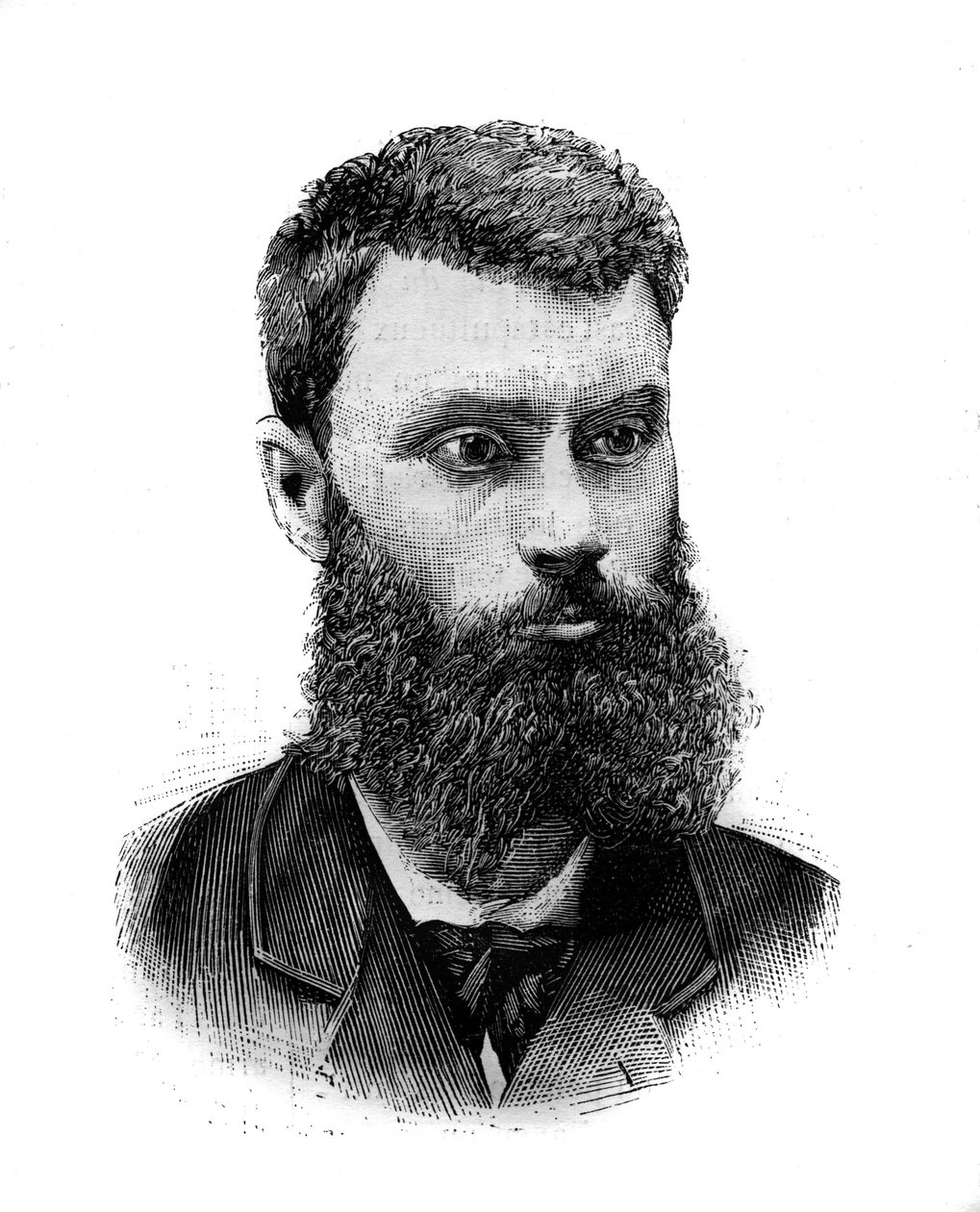 Charles Camille Pelletan (1846-1915) francia politikus, újságíró és író portréja. Gravírozás „Az illusztrált világban”, január 2 alkotó: French School