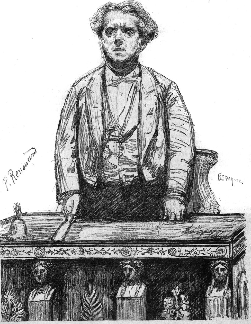 Charles Floquet (1828-1896) francia jogász és politikus portréja. Metszet a „La gazette du dimanche” január 16-án alkotó: French School