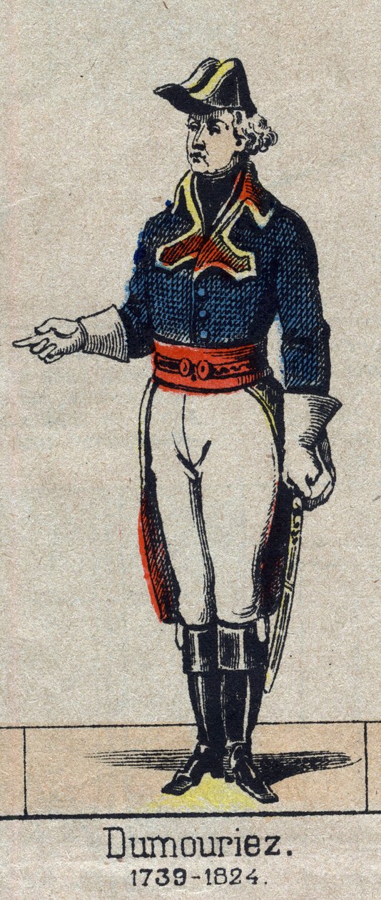 Charles Francois Dumouriez, az északi hadsereg fővezérének portréja 1792-ben (1739-1823)”.Epinal képe a 19. század végéről. alkotó: French School
