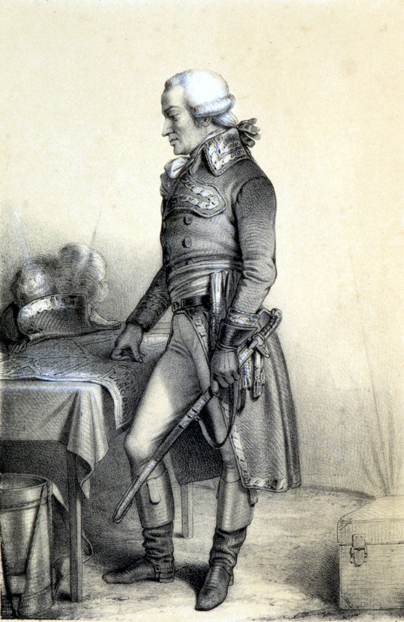 Charles François du Périer dit Dumouriez (1739-1823) francia tábornok portréja. - a „Francia Forradalom Történelmi Galériájában” Albert Maurin, szerk. Párizs 1843 alkotó: French School