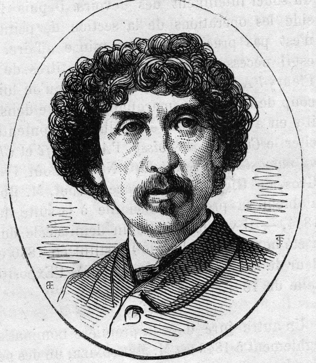 Charles Garnier (1825-1898) francia építész portréja. Metszet a „” Le Monde Illustré”” 890. számában, 1874. május 2.. alkotó: French School