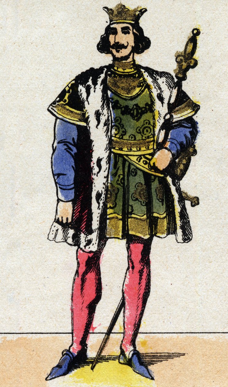 IV. Bél Károly (1294-1328), francia király portréja. alkotó: French School