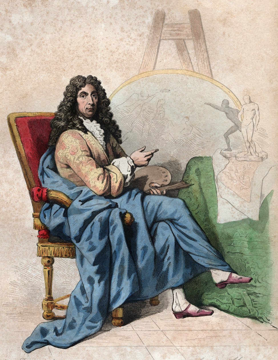 Charles Lebrun (Le Brun) (1619-1690) francia festő és művészetteoretikus portréja. alkotó: French School