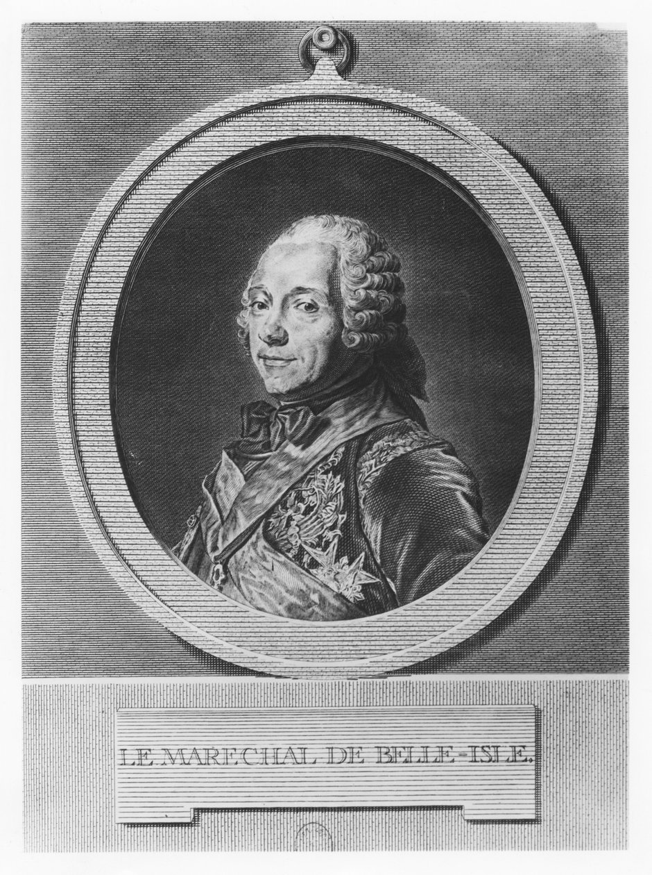 Charles Louis Auguste Fouquet, Belle-Isle hercegének portréja (metszet) alkotó: French School