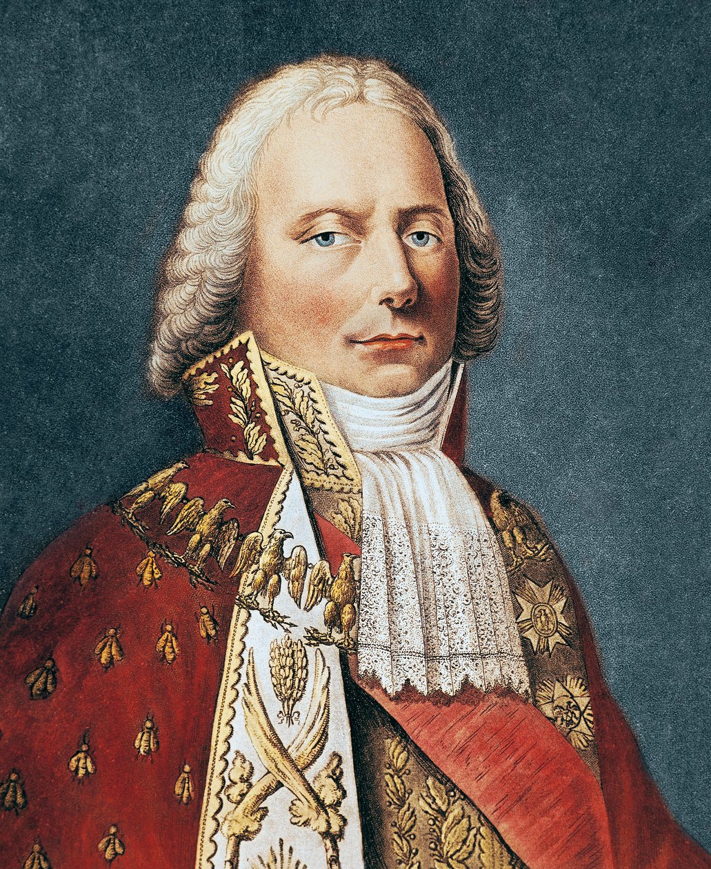 Charles Maurice De Talleyrand portréja - Charles Maurice de Talleyrand Perigord (1754 - 1838) portréja, francia politikus metszet - alkotó: French School