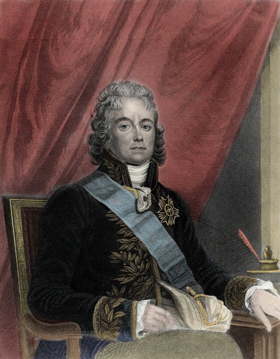 Charles Maurice de Talleyrand Perigord (1754-1838) francia politikus portréja. alkotó: French School