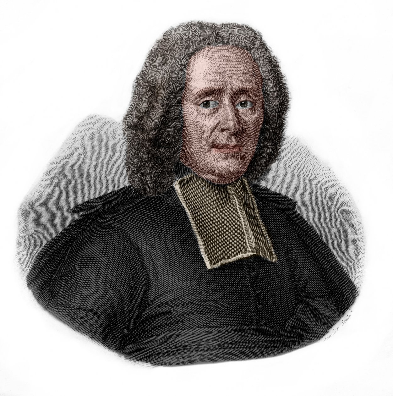 Charles Rollin (1661-1741) francia történész és pedagógus portréja. alkotó: French School