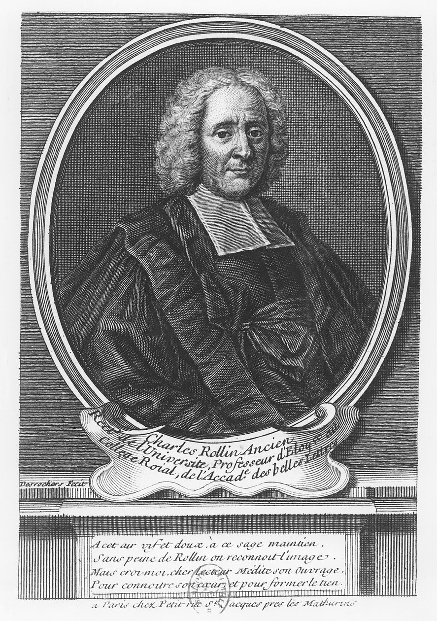 Charles Rollin portréja (metszet) alkotó: French School
