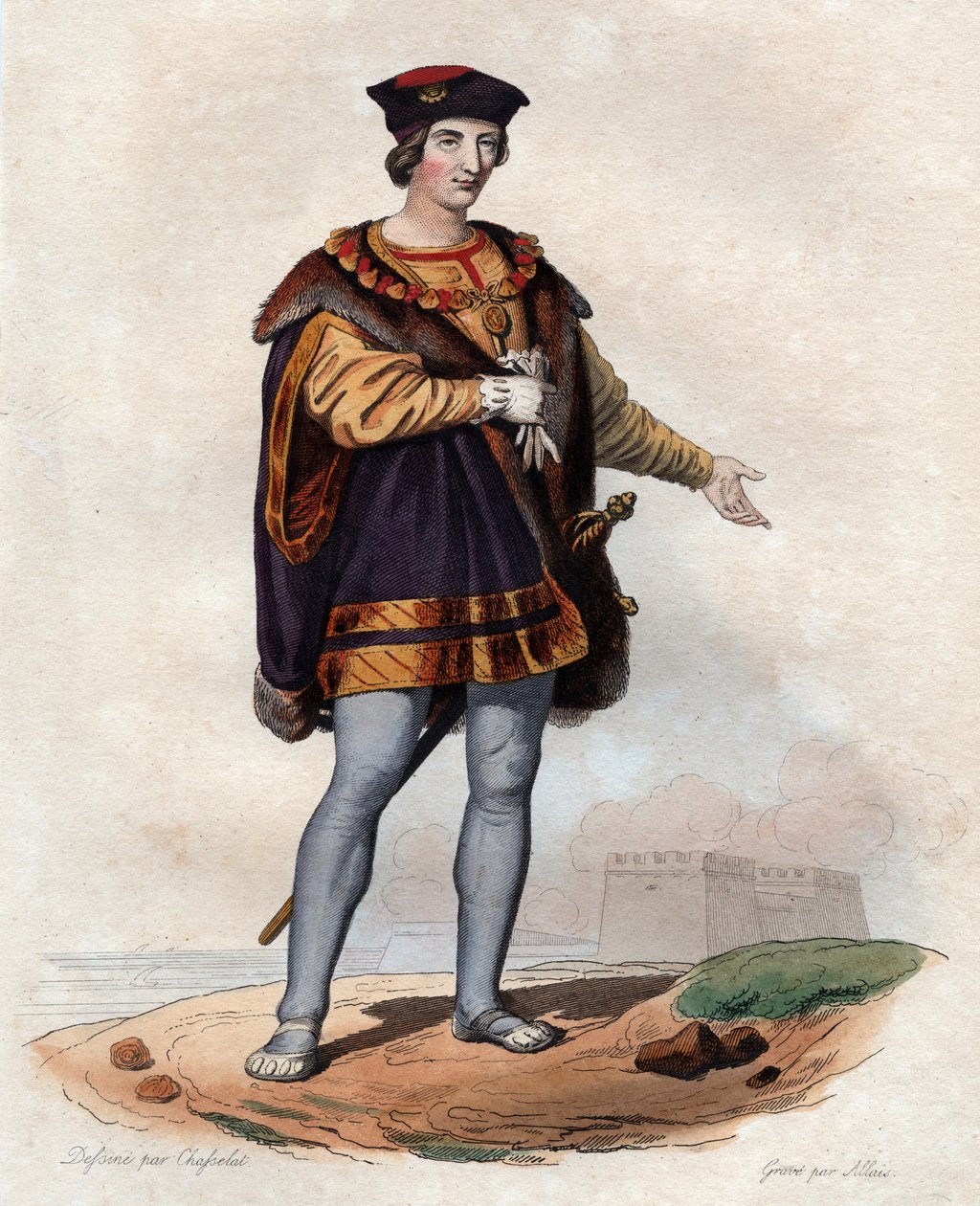 VIII. Károly francia (1470-1498), francia király portréja. alkotó: French School
