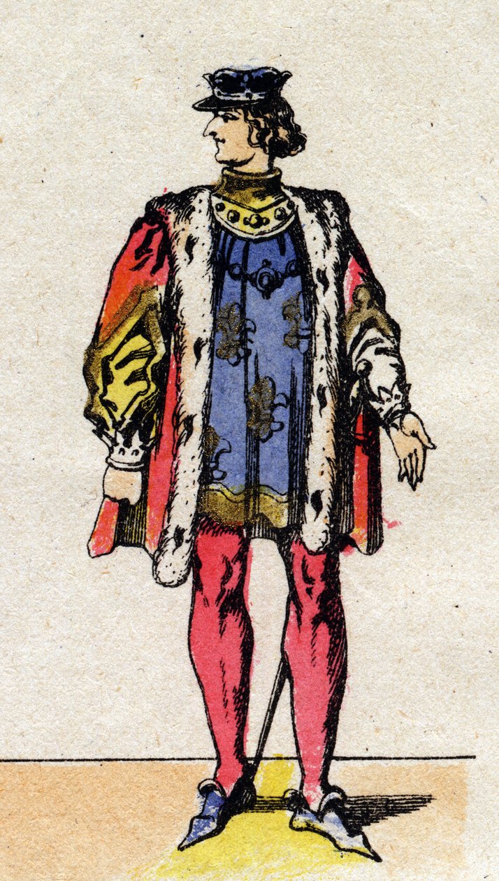 A Jó Aime Károly (1368-1422) néven ismert francia VI. Károly portréja (a Kapetusok dinasztiája). alkotó: French School