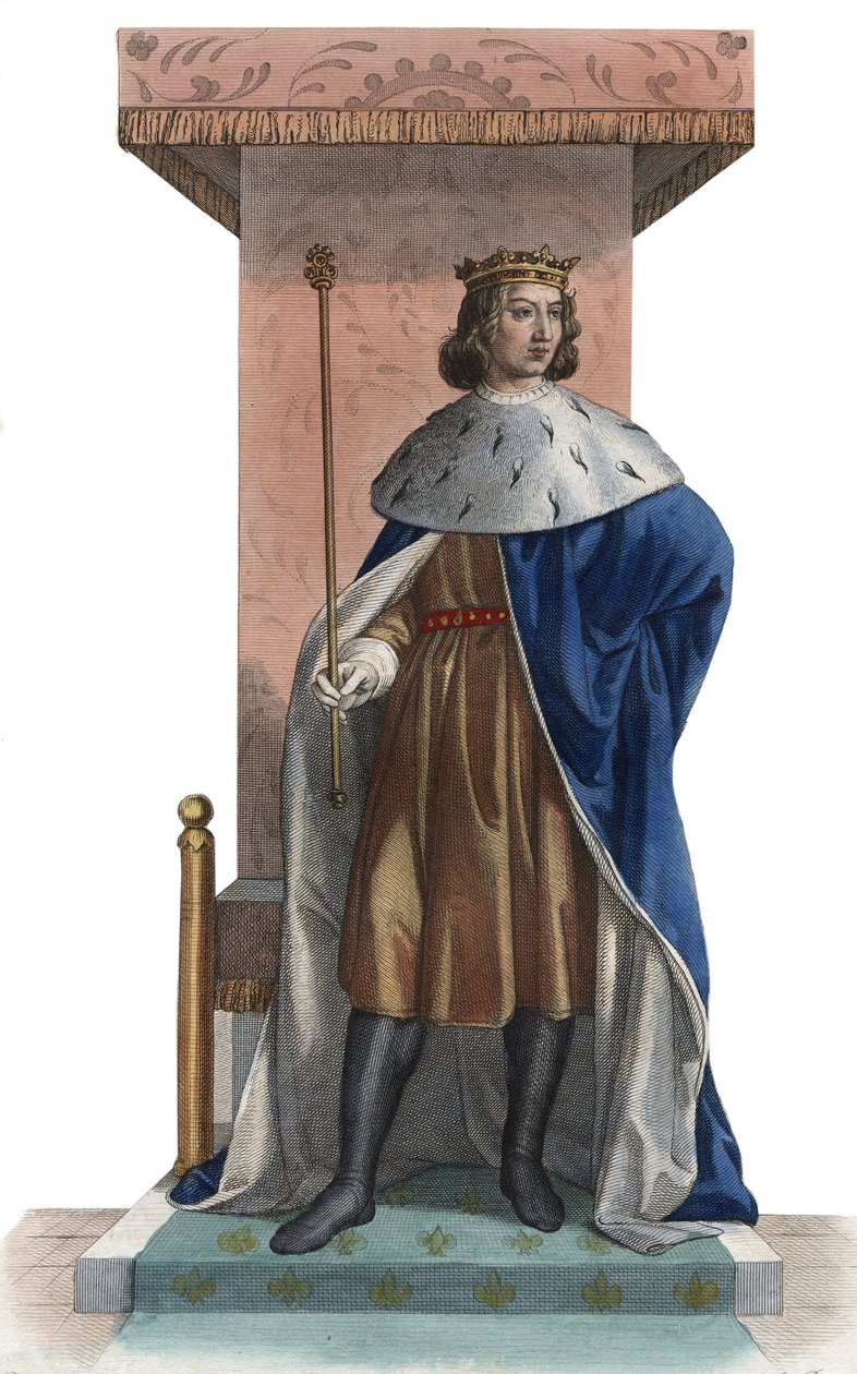 V. Károly francia, a bölcsnek nevezett (1338-1380), francia király portréja. alkotó: French School