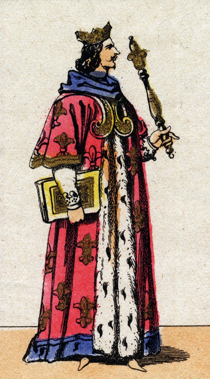 V. Bölcs Károly (1338-1380), francia király portréja. alkotó: French School