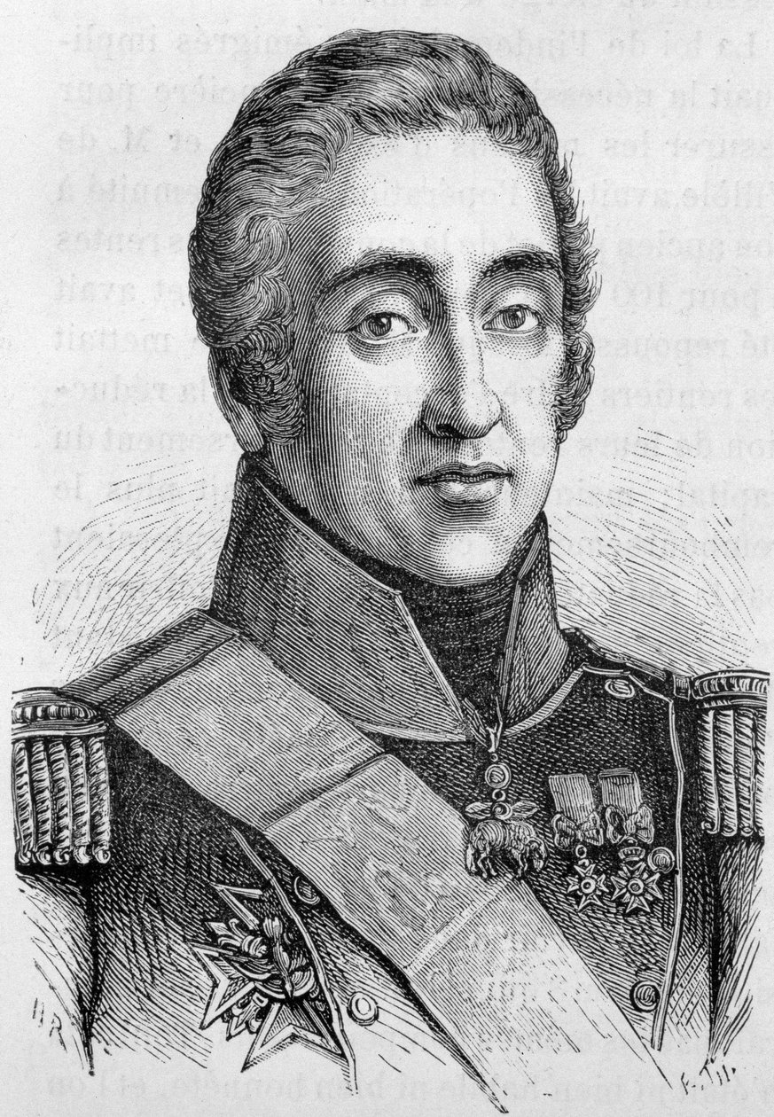 X. Károly francia király (1757-1836) portréja – Henri Martin „Franciaország története” című művében alkotó: French School