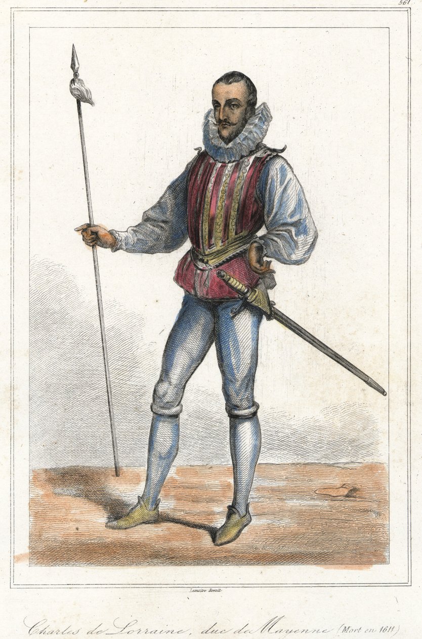 Charles de Lorraine, Mayenne hercegének (1554-1611), francia hercegnek a portréja. Henri, Guise hercege után ő volt a Liga vezetője (1589). alkotó: French School