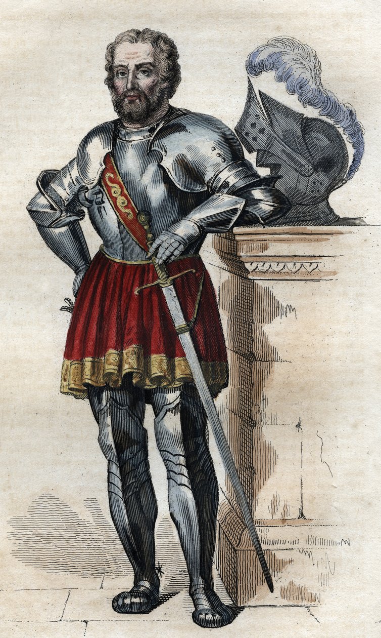 Chevalier de Bayard (1475-1524) francia katona portréja. alkotó: French School