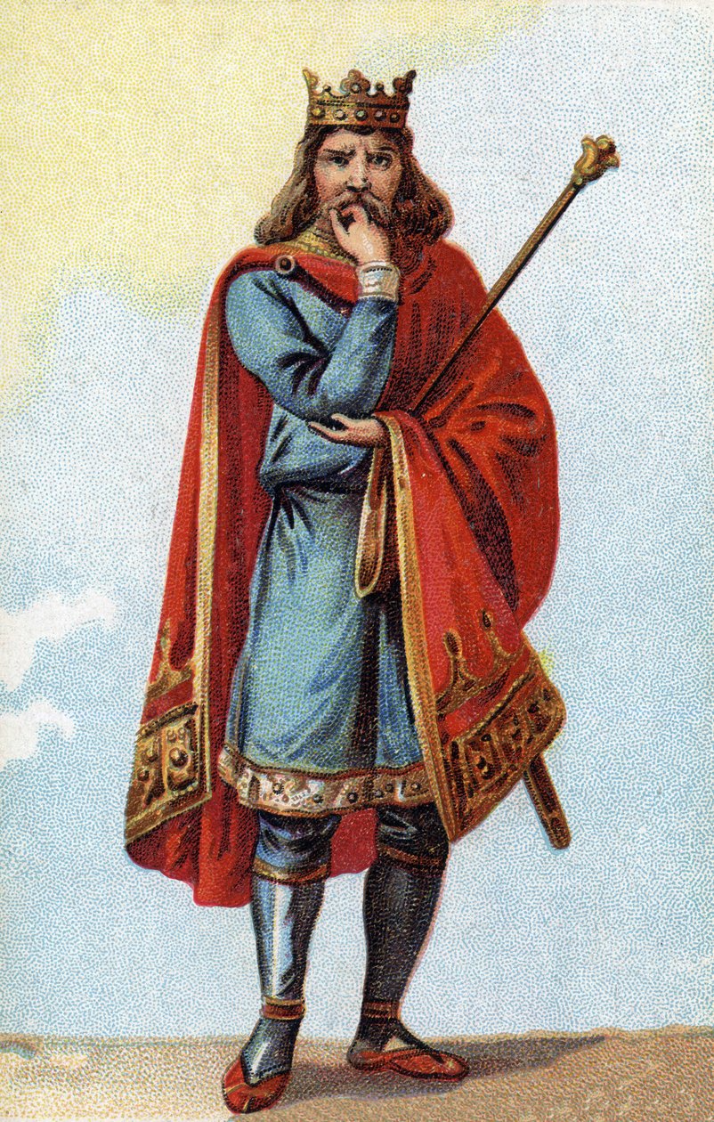 II. Childerik, a frankok királyának portréja 670 és 673 között. alkotó: French School