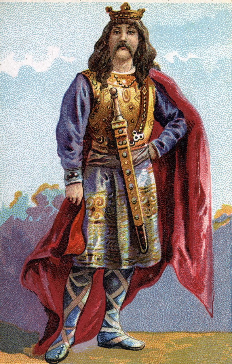 I. Chilperic, a frankok királyának portréja 561 és 584 között. alkotó: French School