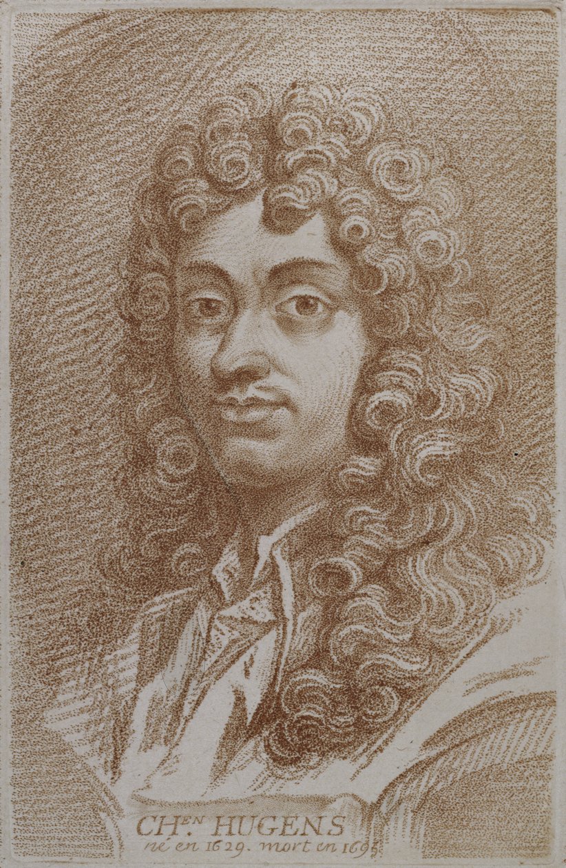 Christian Huygen (1629-95) portréja Alexandre Saverien Histoire des Mathematiciens című művéből, 18. század közepe alkotó: French School