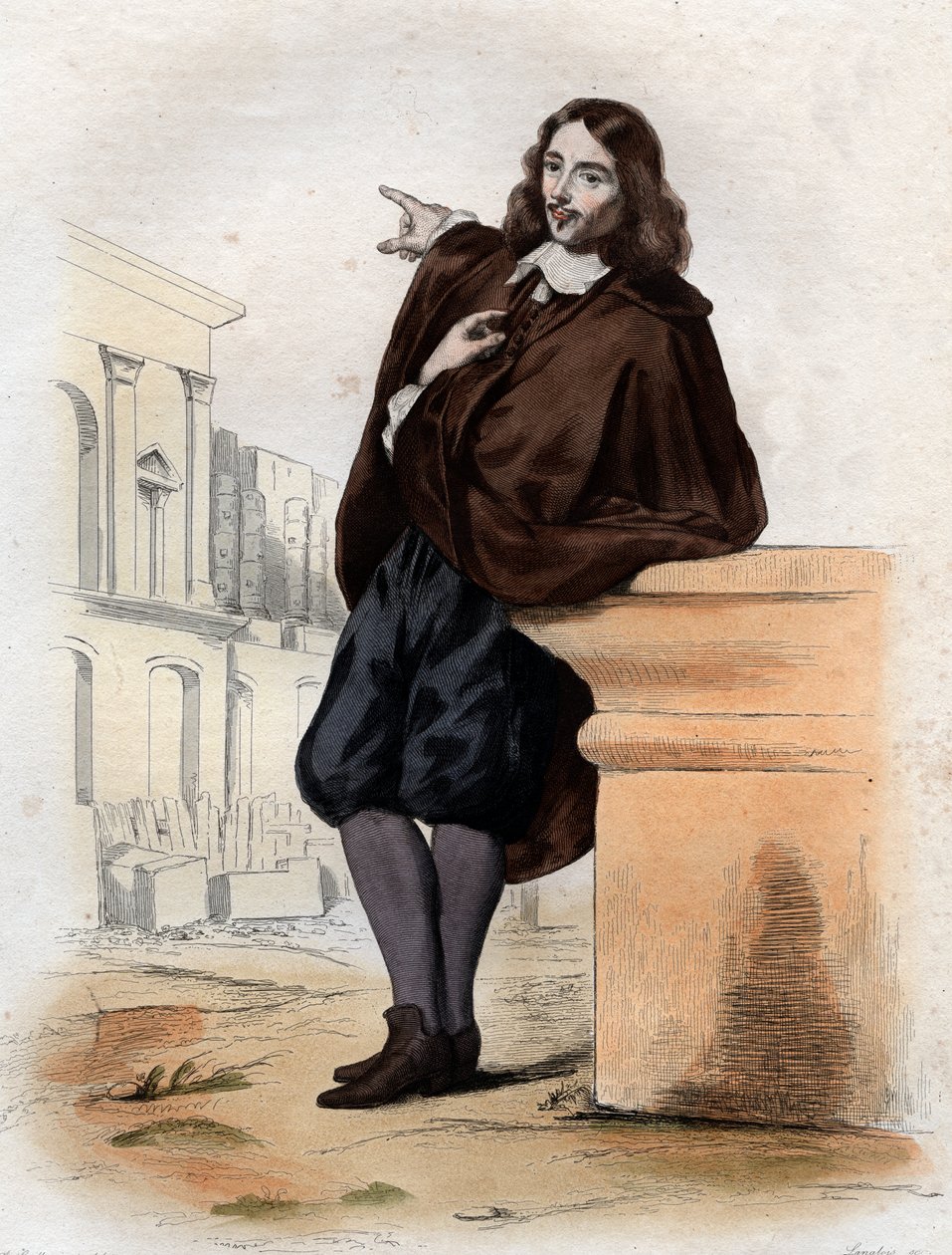 Claude Perrault (1613-1688) francia építész, orvos és anatómus portréja. alkotó: French School
