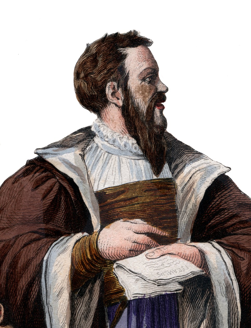 Clement des Marets Marot (1496-1544) francia költő portréja. alkotó: French School