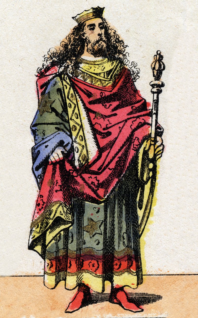 Clodion dit Le Chevelu, a frankok királyának portréja 428a 448-ból. alkotó: French School