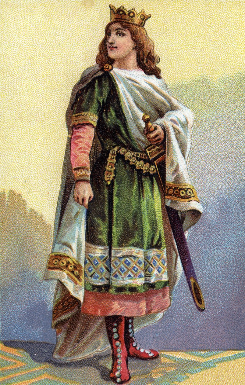 Clotaire (Clothaire) III, a frankkirály (652-673) portréja. alkotó: French School