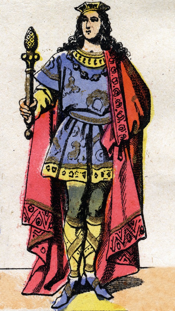 Clotaire (Clothaire) III, a frankkirály (652-673) portréja. alkotó: French School
