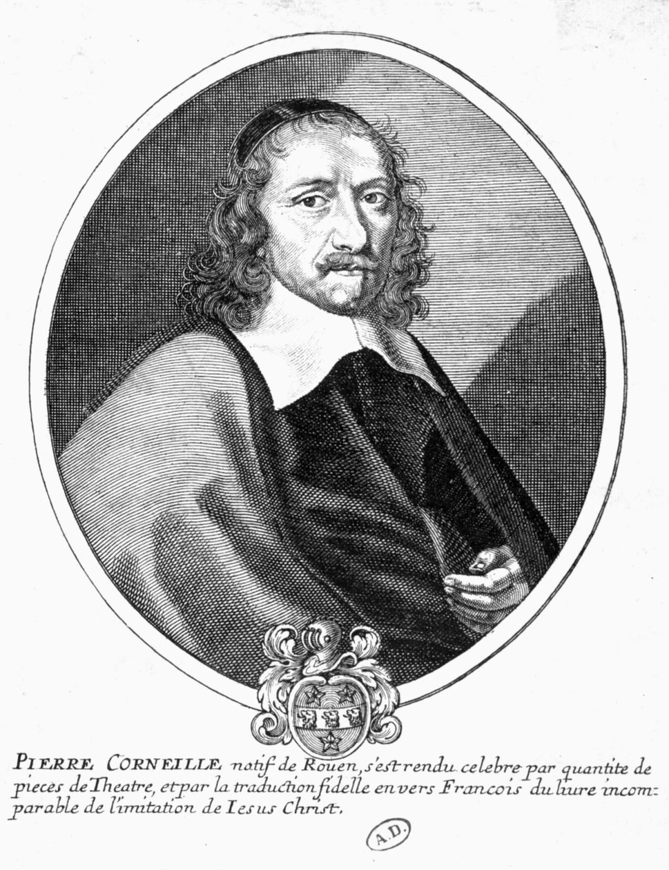 Portrait of Corneille. 19th century engraving. alkotó: French School