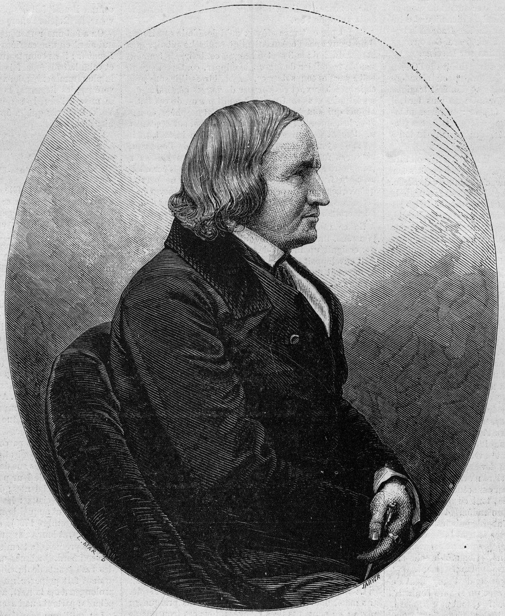 Alfred de Vigny gróf (1797-1863) francia író és költő portréja. Metszet a „” Le Monde Illustré”” 36. számában, 1857. december 19. alkotó: French School