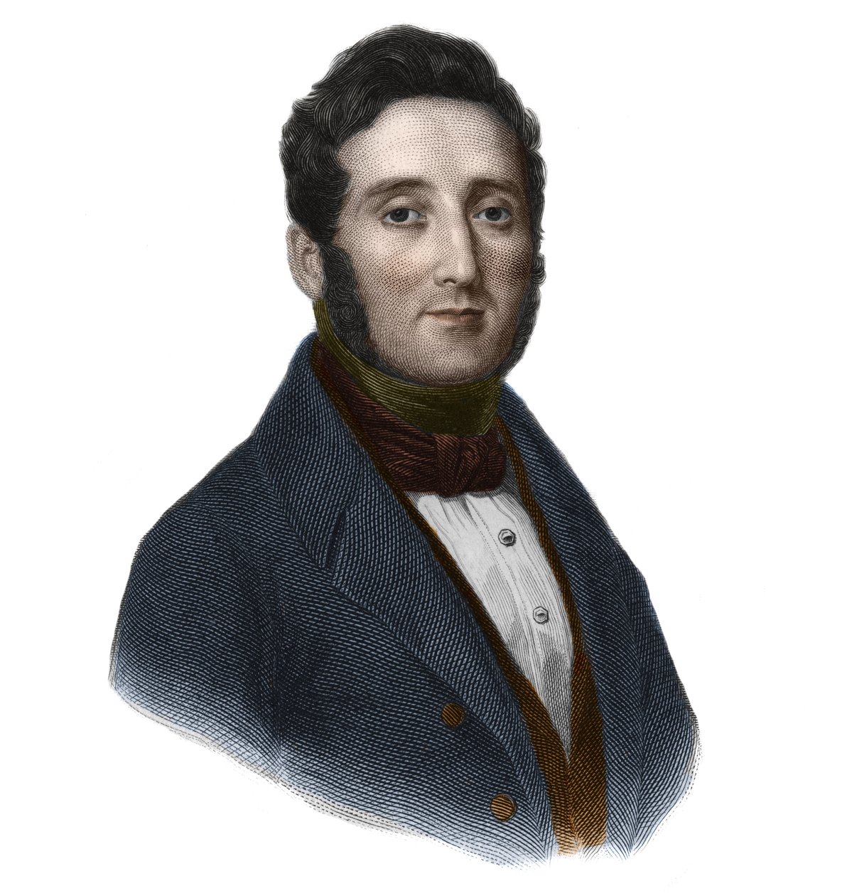 Hippolyte gróf Francois Jaubert (1798-1874) francia politikus és botanikus portréja. Louis de Cormenin Timon „” Beszélők könyvében”. 1842. Magángyűjtemény. alkotó: French School