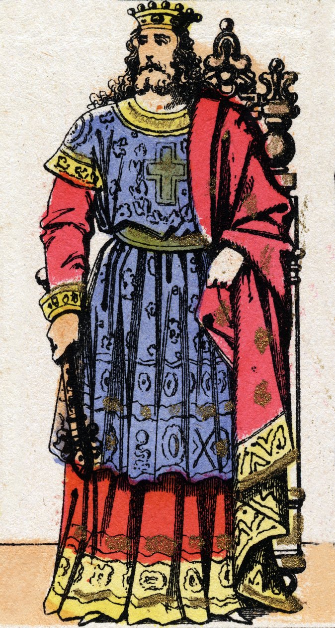 1. Dagobert (600-639. vers) Ausztrália királyának (623-629), az összes frank királyának (629-634), Neustria és Burgundia királyának (634-639) portréja. alkotó: French School
