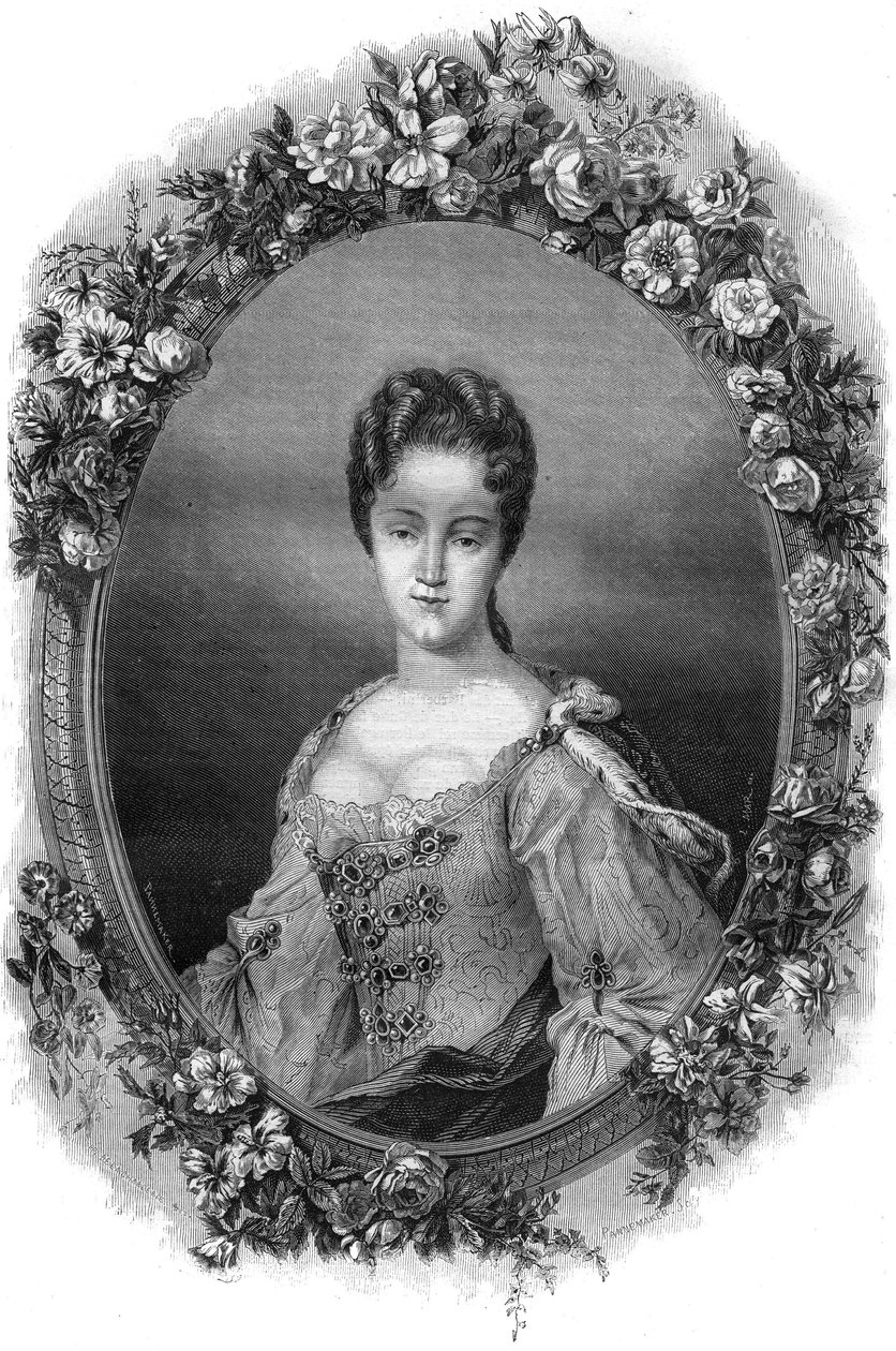 A viterbói Dona Olimpia Maidalchini (1594-1657), X. Innocent pápa nagyon közeli tanácsadójának portréja. Vésett „” A pápák története (...) A királyné királyné és a császárok bűnei az évszázadok során” című könyvébe, Maurice Lachatre alkotó: French School