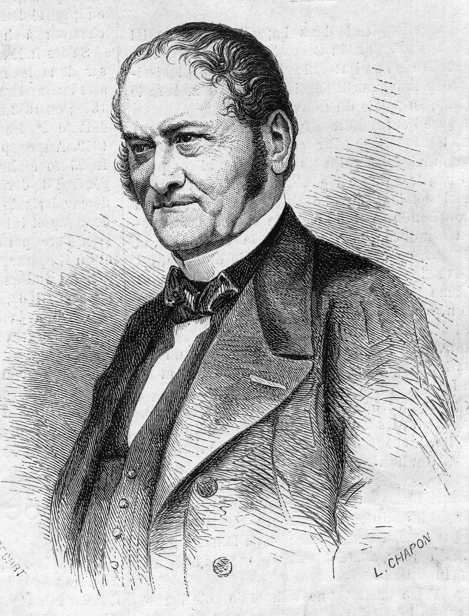 Dr. Jules Cabarrus (1801-1870) francia orvos portréja. Metszet a „” Le Monde Illustré”” 685. számában, 1870. május 28-án. alkotó: French School