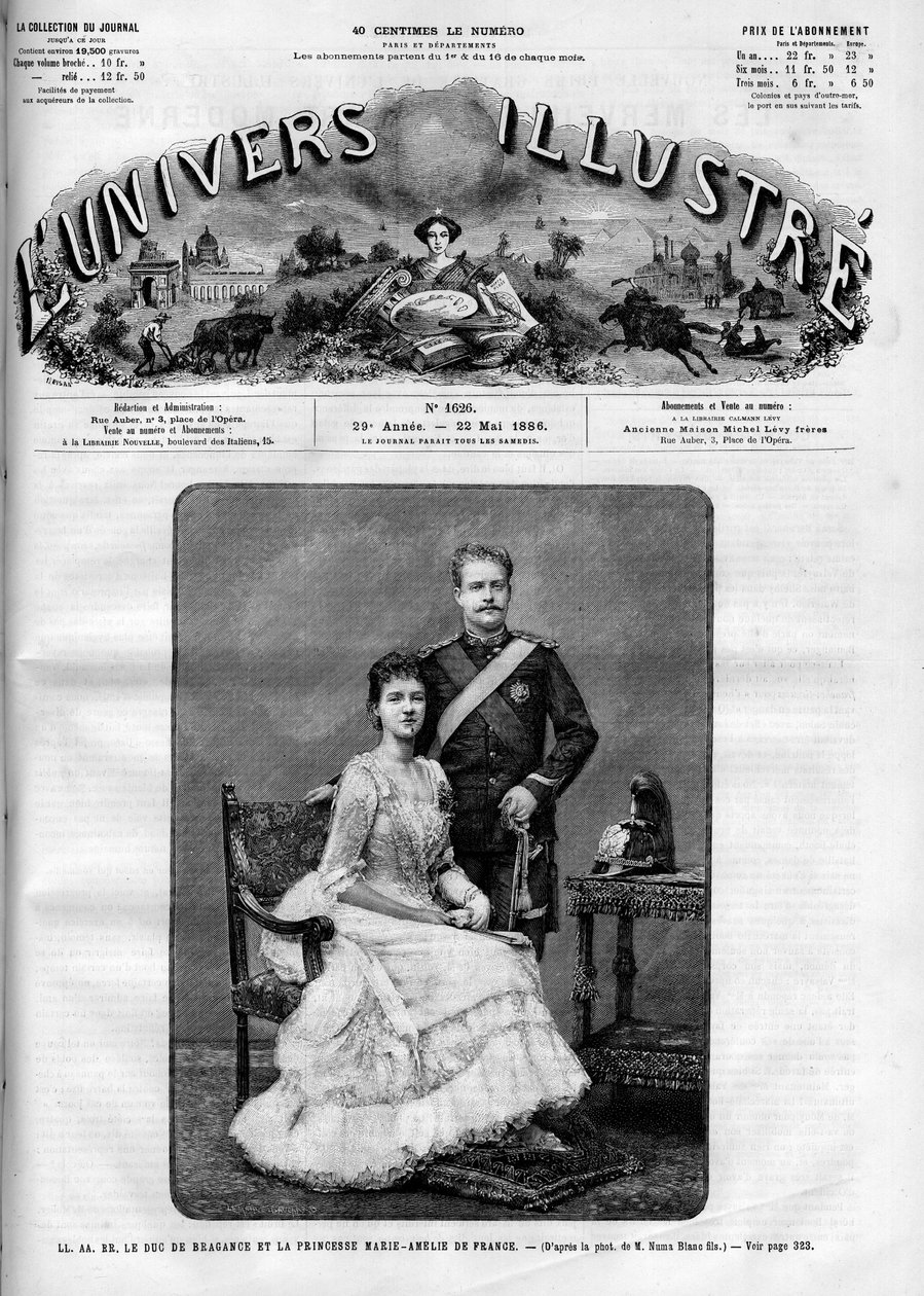 Károly Ferdinánd Bragance herceg (1863-1908) és Marie Amelie d