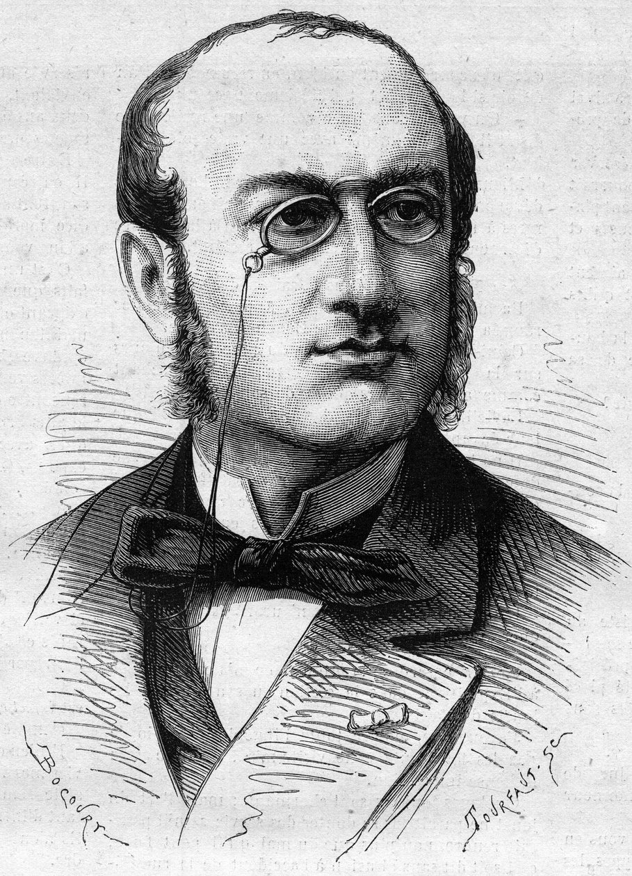 Edme Albert Gigot (1835-1913), francia rendőrprefektus portréja. Metszet a „” Le Monde Illustré”” 1104. számában, 1878. május 25. alkotó: French School