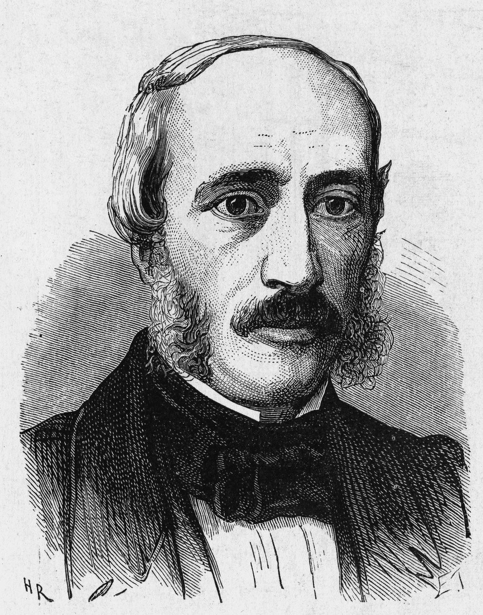 Edmond Becquerel (1820 - 1891) francia fizikus portréja az „Album de la Science; jeles tudósok; Nagy felfedezések””” 1896. alkotó: French School