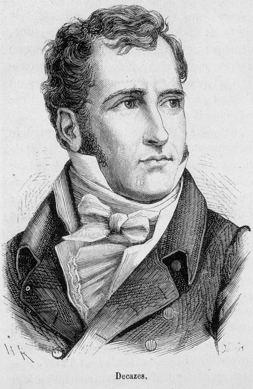 Elie Duc de Decazes és Gl¿cksberg (1780-1860), francia politikus portréja – Henri Martin „Franciaország története” című művében alkotó: French School