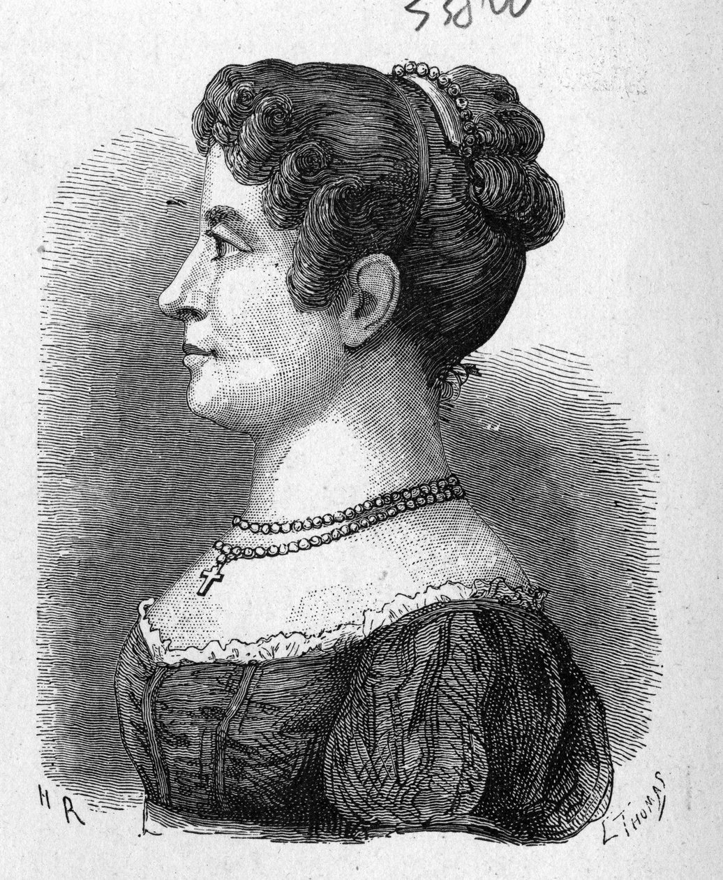Elisa Garnerin, Garnerin unokahúga portréja, aki az utóbbi által feltalált ejtőernyőt próbálta ki - a „tudomány Albumában”; jeles tudósok; Nagy felfedezések””” 1896. alkotó: French School