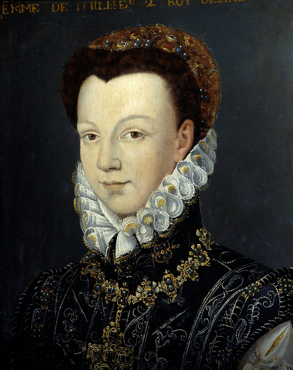 Elisabeth de Valois (vagy francia Erzsébet) portréja alkotó: French School