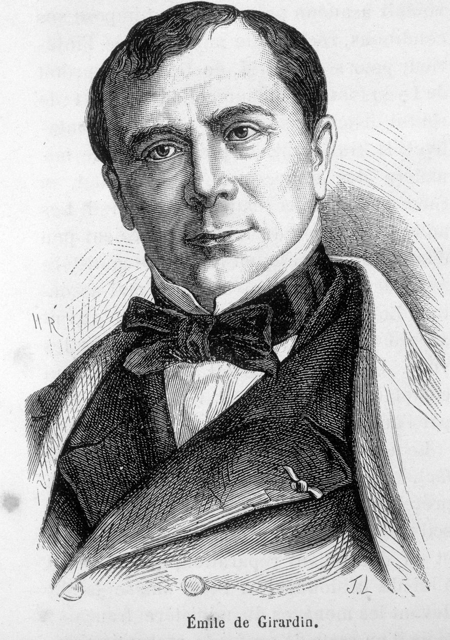 Emile de Girardin (1806-1881) francia publicista és politikus, a modern sajtó alapítója portréja. alkotó: French School