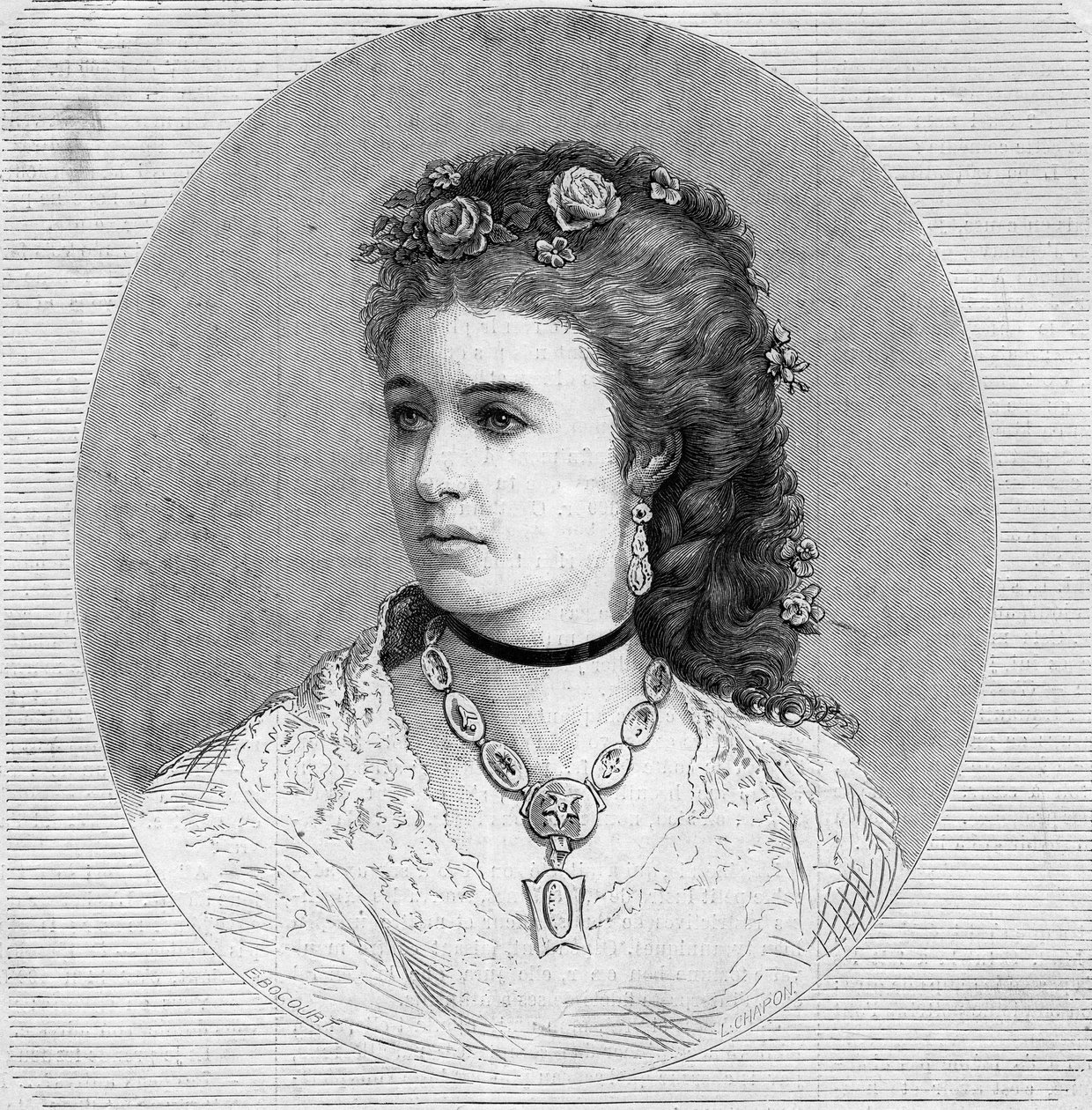 Emma Albani portréja (Marie Louise Emma Cecile Lajeunesse dite alkotó: French School