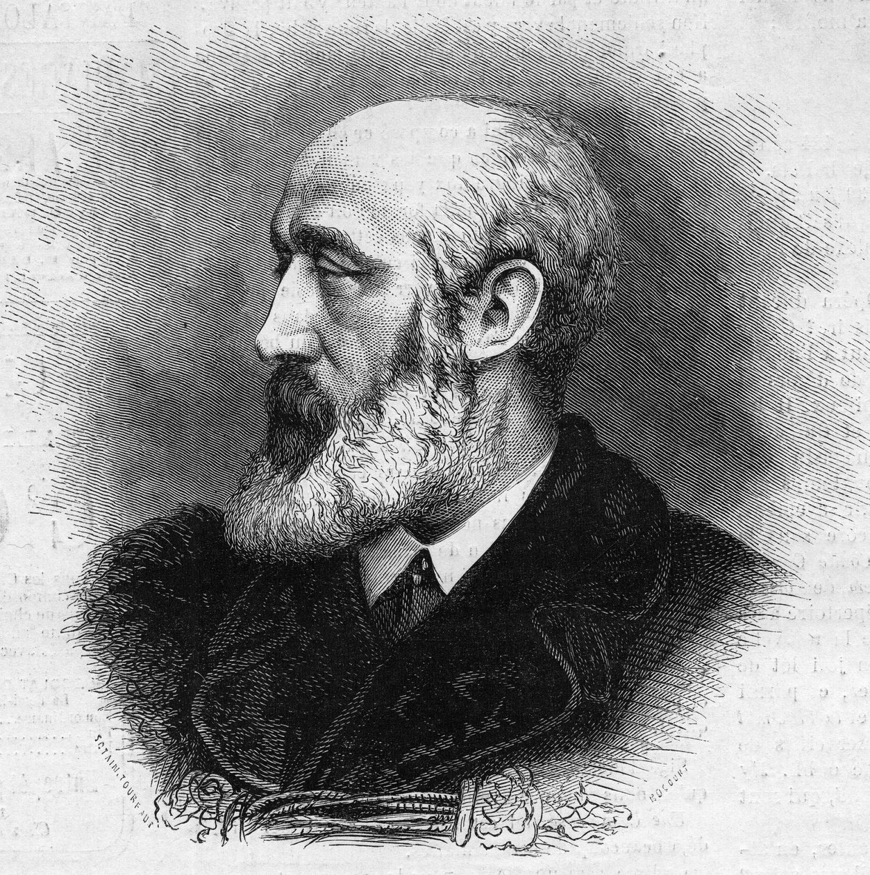 Ernest Feydeau (1821-1873) francia költő és regényíró portréja. Metszet a „” The Illustrated World”” 865. számában, november 8 alkotó: French School